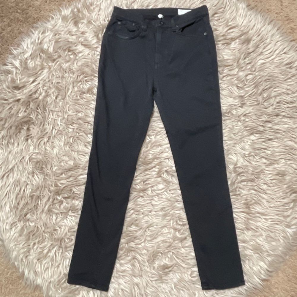 Rag & Bone high rise ankle skinny black jeans size 30
